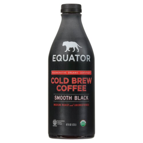 Equator Smooth Black Medium Roast and Unsweetened Cold Brew Coffee, 42 fl oz
