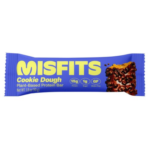 Misfits Cookie Dough Flavored Plant-Based Protein Bar, 1.8 oz