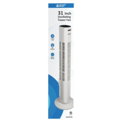 Beyond Breeze 31 Inch Oscillating Tower Fan