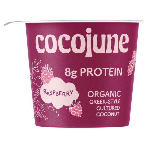 Cocojune Raspberry Organic Greek-Style Cultured Coconut Yogurt, 5 oz