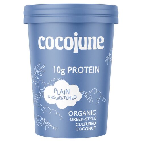 Cocojune Plain Unsweetened Organic Greek-Style Cultured Coconut Yogurt, 16.8 oz