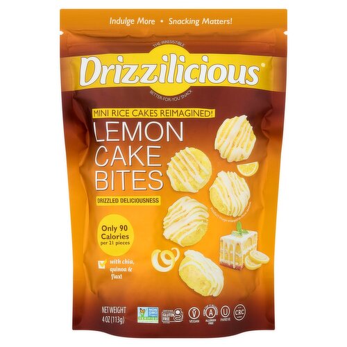 Drizzilicious Lemon Mini Rice Cake Bites, 4 oz