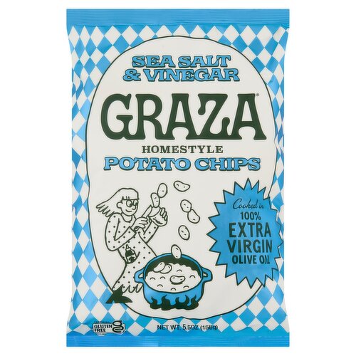 Graza Homestyle Sea Salt & Vinegar Potato Chips, 5.5 oz