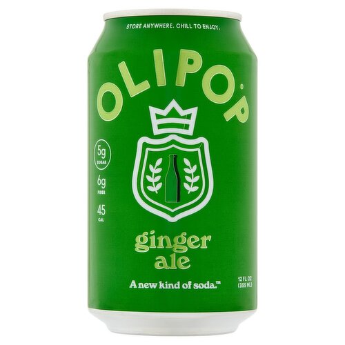 Olipop Ginger Ale Soda, 12 fl oz