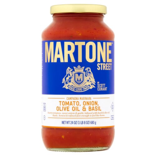 Martone Street Tomato, Onion, Olive Oil & Basil Campagna Marinara, 24 oz