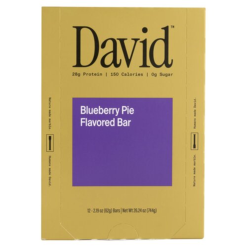 David Blueberry Pie Flavored Bar, 2.19 oz, 12 count