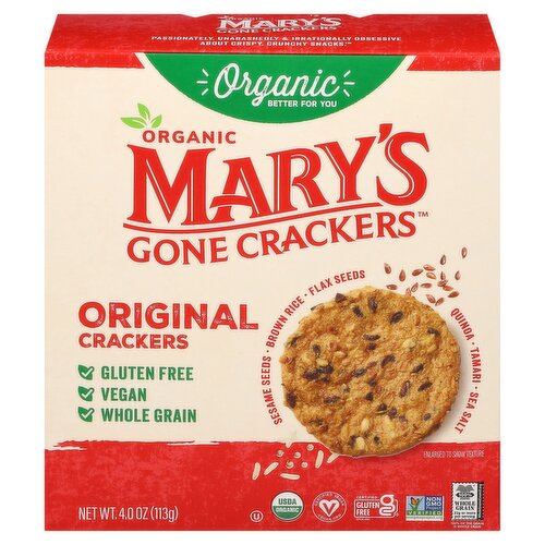 Mary's Gone Crackers Organic Original Crackers, 4.0 oz