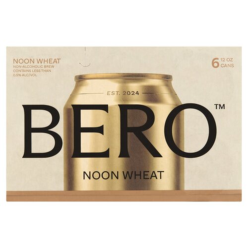 Bero Noon Wheat Non-Alcoholic Brew, 12 oz, 6 count