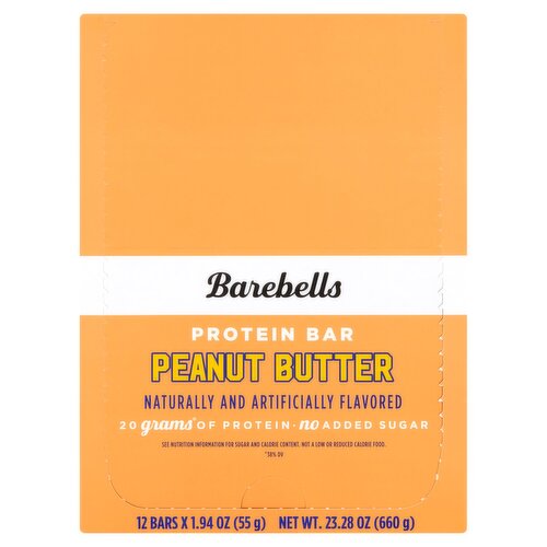 Barebells Peanut Butter Protein Bar, 1.94 oz, 12 count