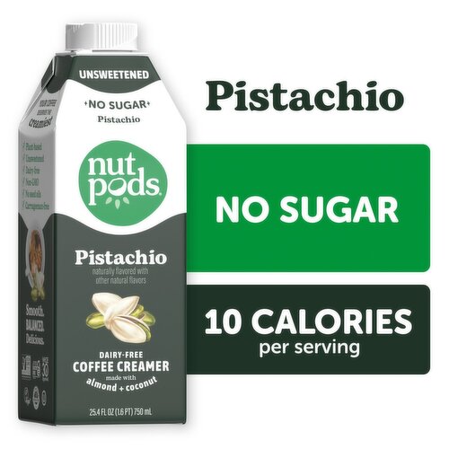 Nutpods Unsweetened Pistachio Dairy Free Coffee Creamer, 25.4 fl oz