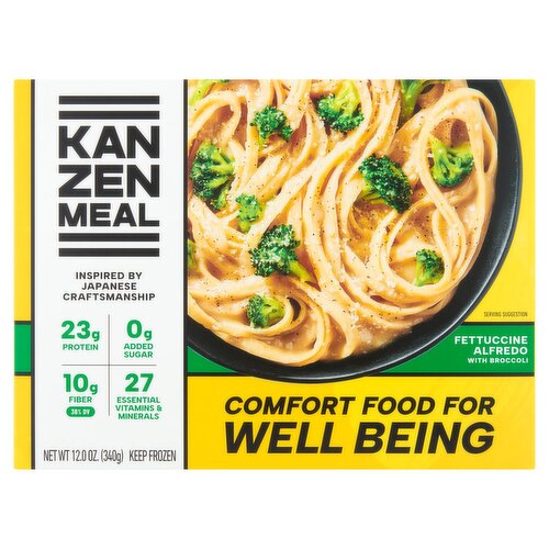 Kanzen Meal Fettuccine Alfredo with Broccoli, 12.0 oz