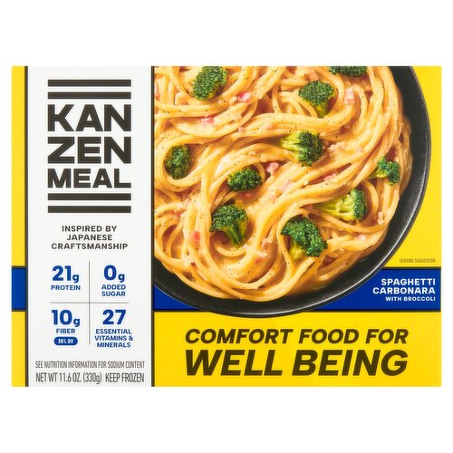 Kanzen Meal Spaghetti Carbonara with Broccoli, 11.6 oz