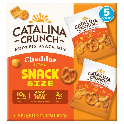 Catalina Crunch Cheddar Flavored Protein Snack Mix Snack Size, 1.23 oz, 5 count