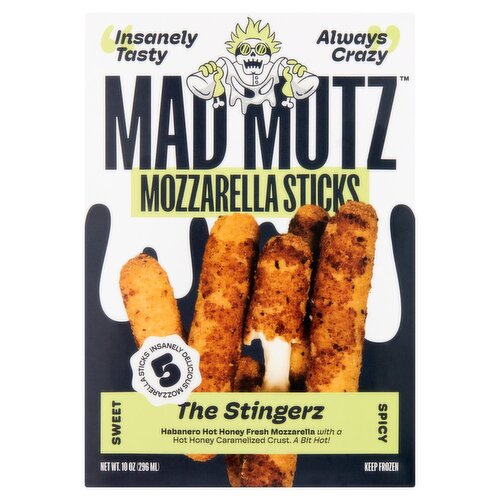 Mad Mutz The Stingerz Mozzarella Sticks, 5 count, 10 oz