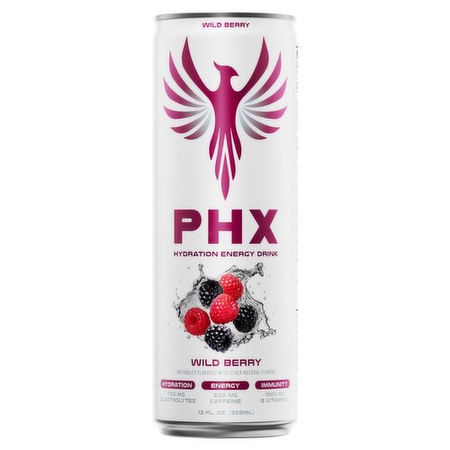 PHX Wild Berry Hydration Energy Drink, 12 fl oz