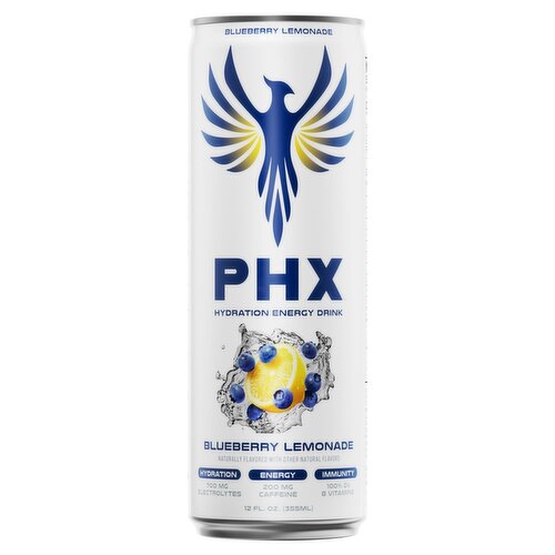 PHX Blueberry Lemonade Hydration Energy Drink, 12 fl oz
