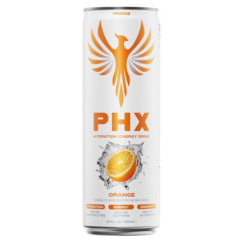 PHX Orange Hydration Energy Drink, 12 fl oz