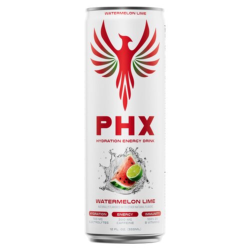 PHX Watermelon Lime Hydration Energy Drink, 12 fl oz