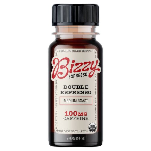 Bizzy Double Espresso Medium Roast Coffee Shot, 2 fl oz