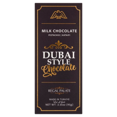 Regal Palate Dubai Style Pistachio Milk Chocolate, 3.35 oz