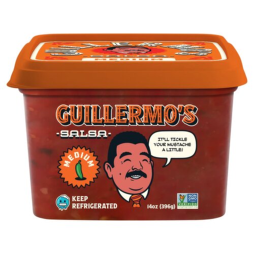 Guillermo's Medium Salsa, 14 oz