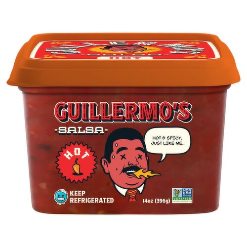 Guillermo's Hot Salsa, 14 oz