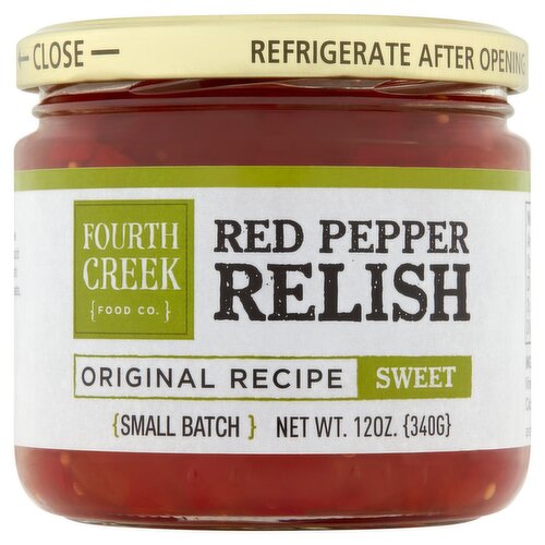 Fourth Creek Food Co. Original Recipe Sweet Red Pepper Relish, 12 oz