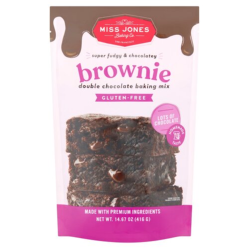 Miss Jones Brownie Double Chocolate Baking Mix, 14.67 oz