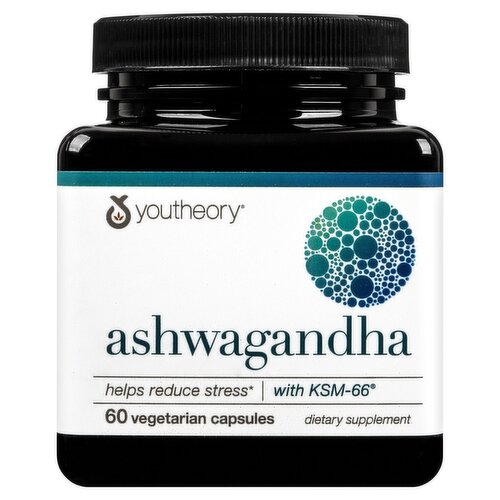 Youtheory Ashwagandha Dietary Supplement, 60 count
