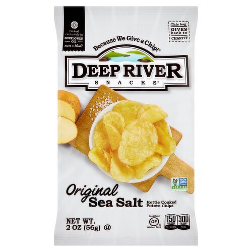 Deep River Snacks Original Sea Salt Kettle Cooked Potato Chips, 2 oz