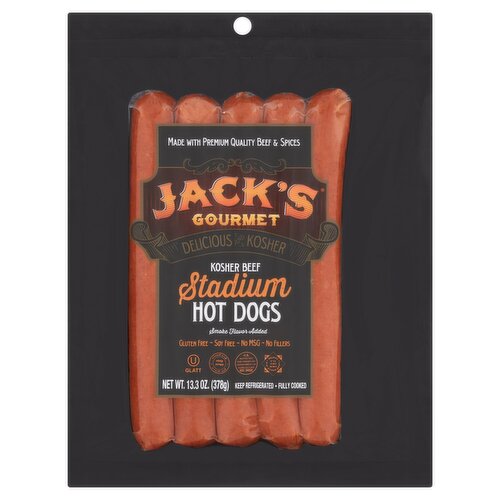 Jack's Gourmet Kosher Beef Stadium Hot Dogs, 13.3 oz