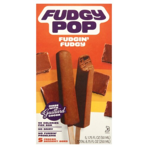 Fudgy Pop Fudgin' Fudgy Frozen Dessert Bars, 1.75 fl oz, 5 count