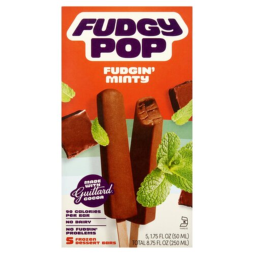 Fudgy Pop Fudgin' Minty Frozen Dessert Bars, 1.75 fl oz, 5 count