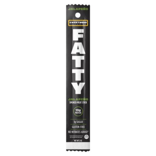 Sweetwood Smoke & Co. Fatty Jalapeño Smoked Meat Stick, 2 oz