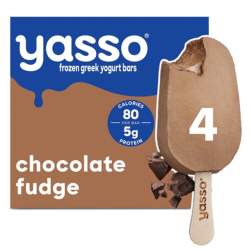 Yasso Chocolate Fudge Frozen Greek Yogurt Bars, 4 count, 14 fl oz