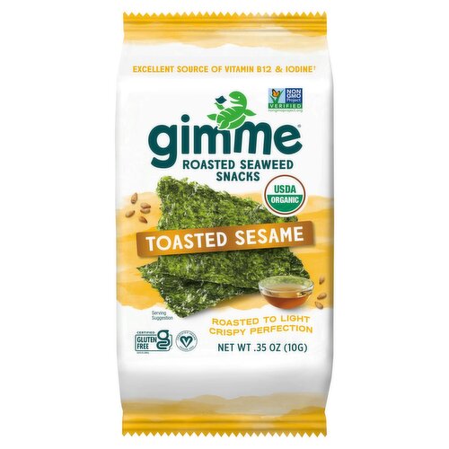 Gimme Toasted Sesame Roasted Seaweed Snacks, .35 oz