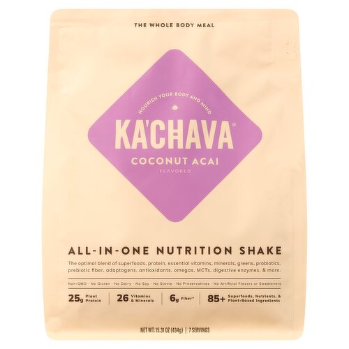 Ka'Chava Coconut Acai Flavored All-in-One Nutrition Shake, 15.31 oz
