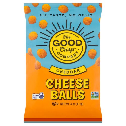 The Good Crisp Company Cheddar Cheese Balls, 4 oz