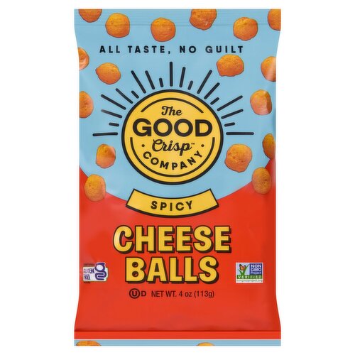 The Good Crisp Company Spicy Cheese Balls, 4 oz