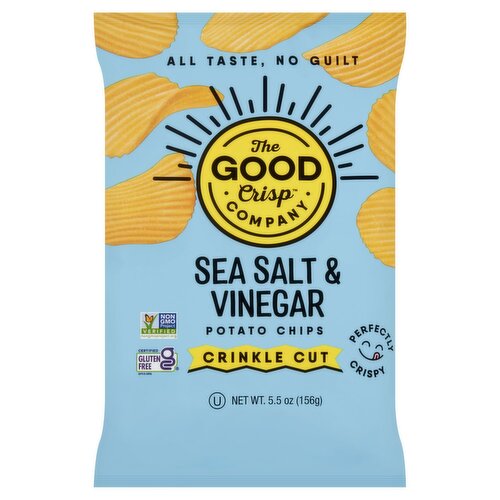 The Good Crisp Company Sea Salt & Vinegar Crinkle Cut Potato Chips, 5.5 oz