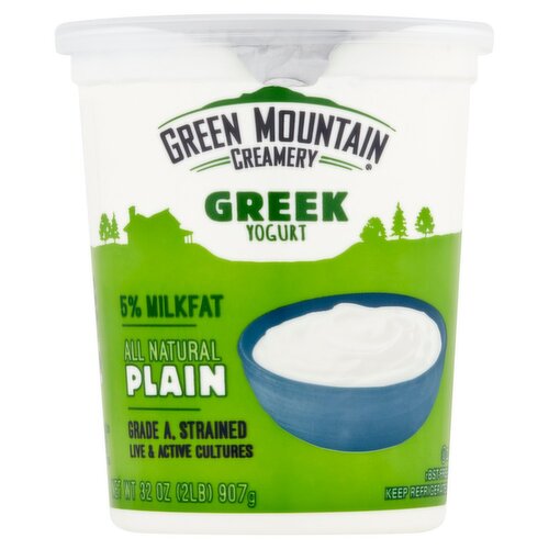 Green Mountain Creamery All Natural Plain Greek Yogurt, 32 oz