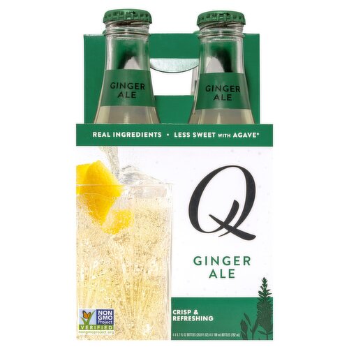 Q Ginger Ale, 6.7 fl oz, 4 count