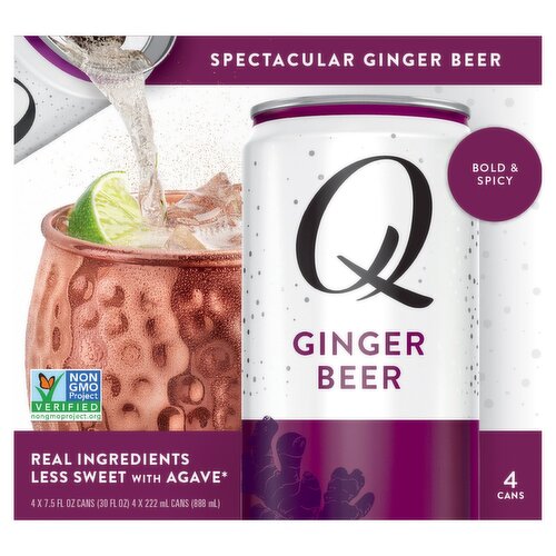 Q Premium Ginger Beer, 7.5 fl oz, 4 count