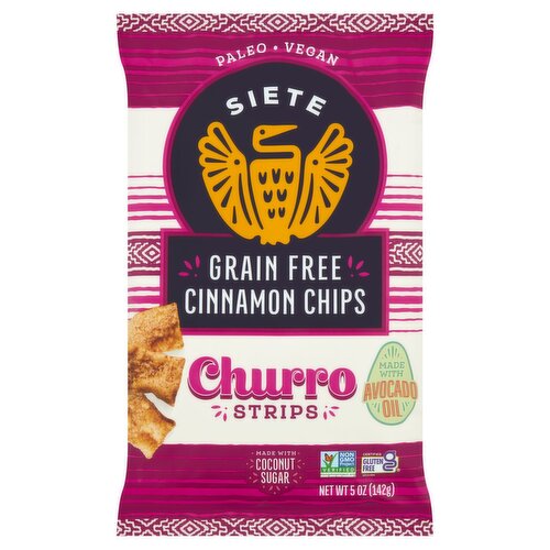 Siete Churro Strips Grain Free Cinnamon Chips, 5 oz