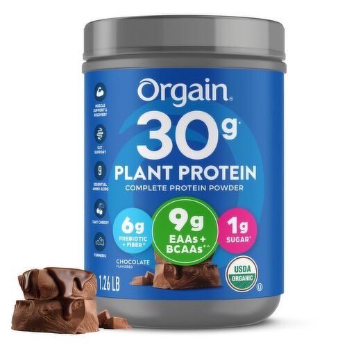 Orgain 30g Plan Protein Chocolate Flavored Complete Protein Powder, 20.2 oz