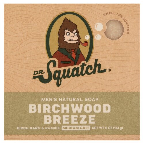 Dr. Squatch Birchwood Breeze Men's Natural Soap, 5 oz