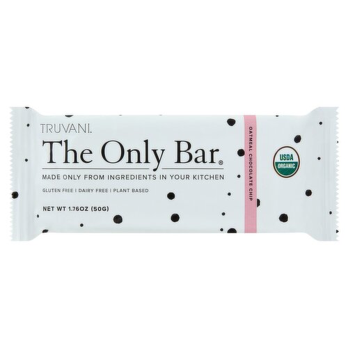 Truvani The Only Bar Oatmeal Chocolate Chip Bar, 1.76 oz