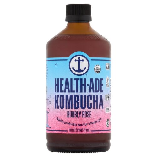 Health-Ade Kombucha Bubbly Rose Probiotic Tea, 16 fl oz
