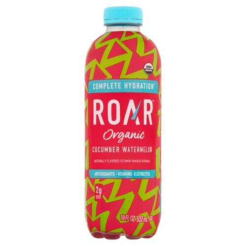 Roar Organic Cucumber Watermelon Beverage, 18 fl oz