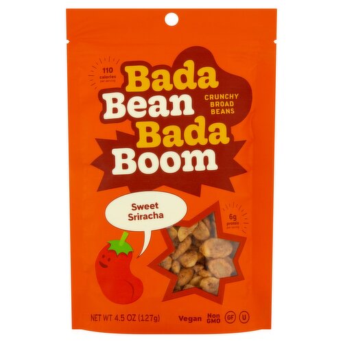 Bada Bean Bada Boom Sweet Sriracha Crunchy Broad Beans, 4.5 oz